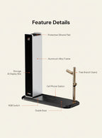 Headphone Stand with Wireless Charger 3-in-1
