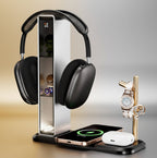 Headphone Stand with Wireless Charger 3-in-1