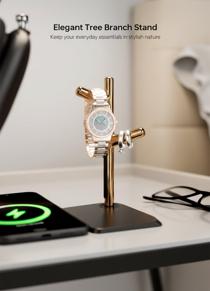 Headphone Stand with Wireless Charger 3-in-1